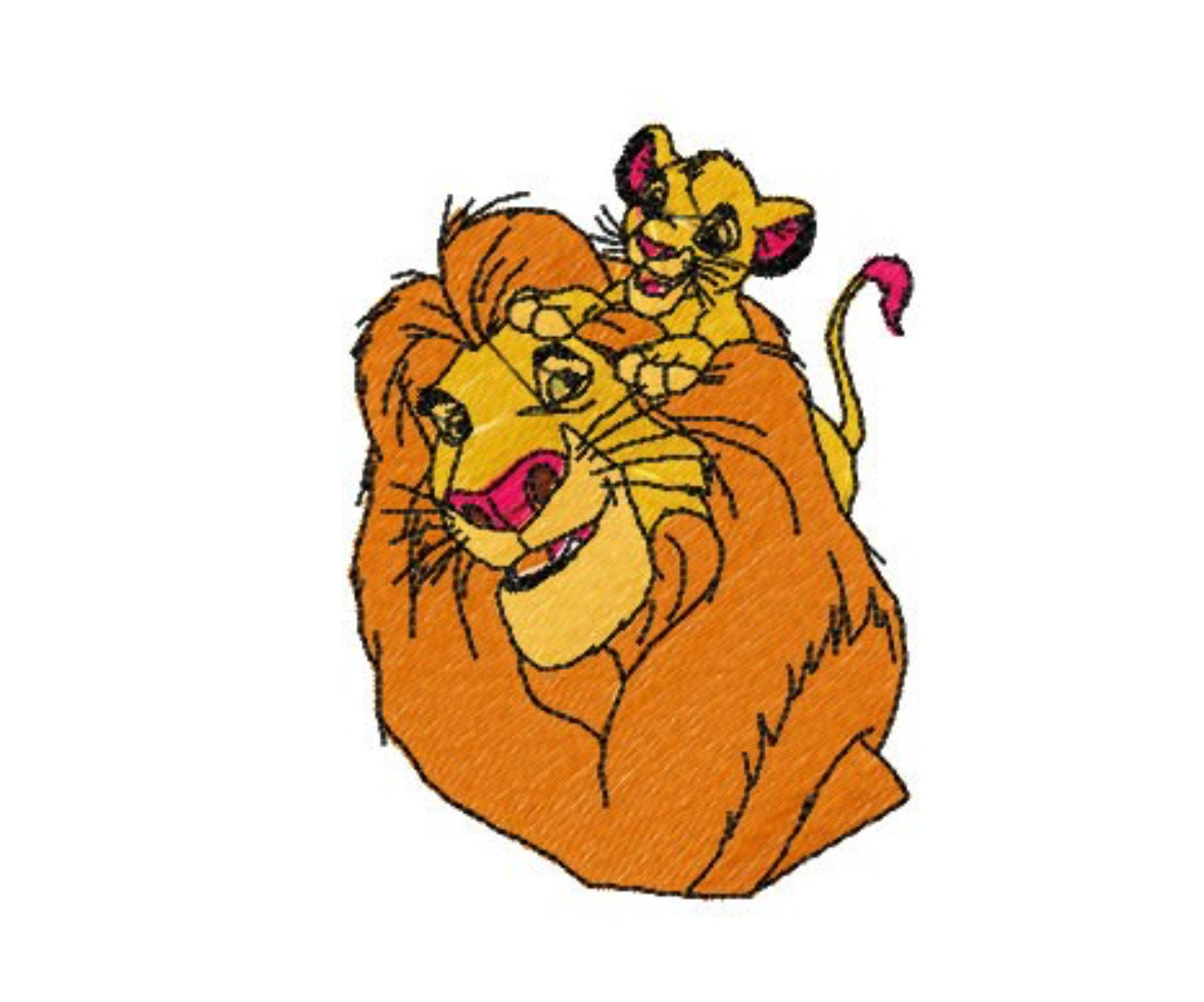 Lion king dad and baby