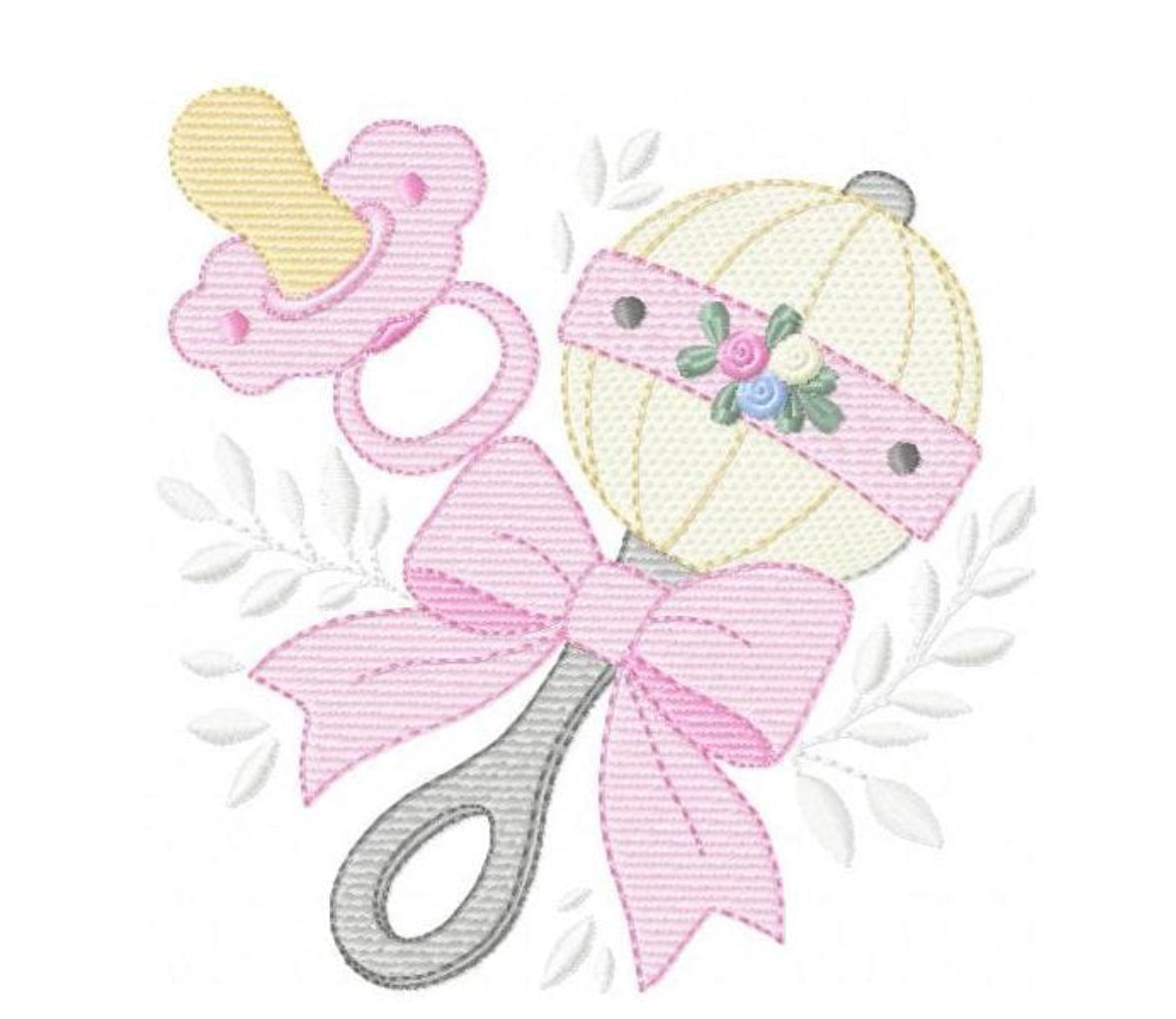 Maraca con bobo y lazo para niña