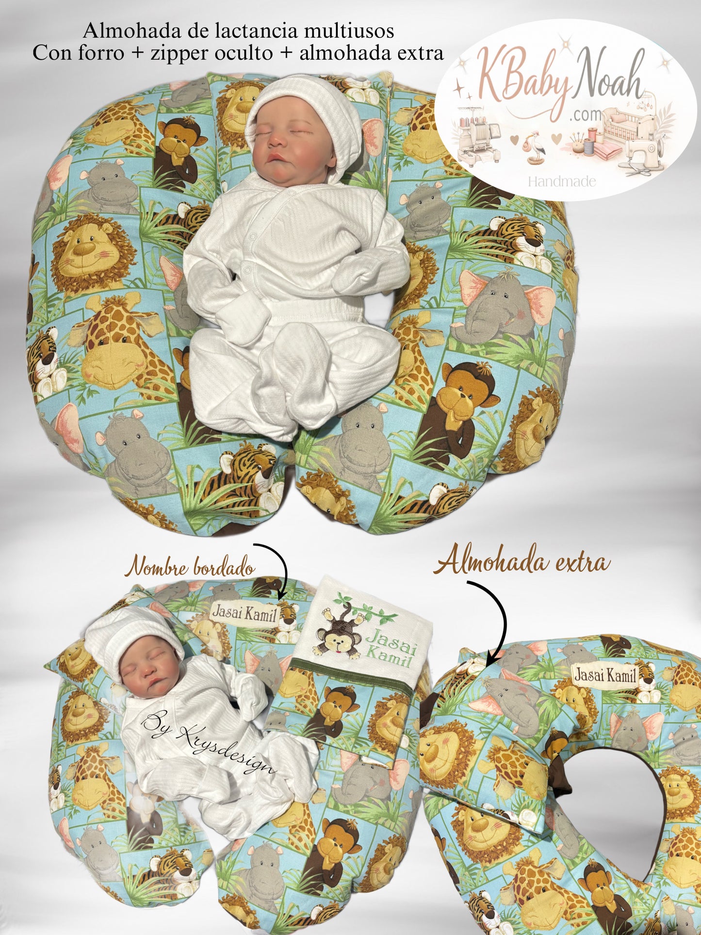 Almohada de lactancia Safari ( 3 piezas )