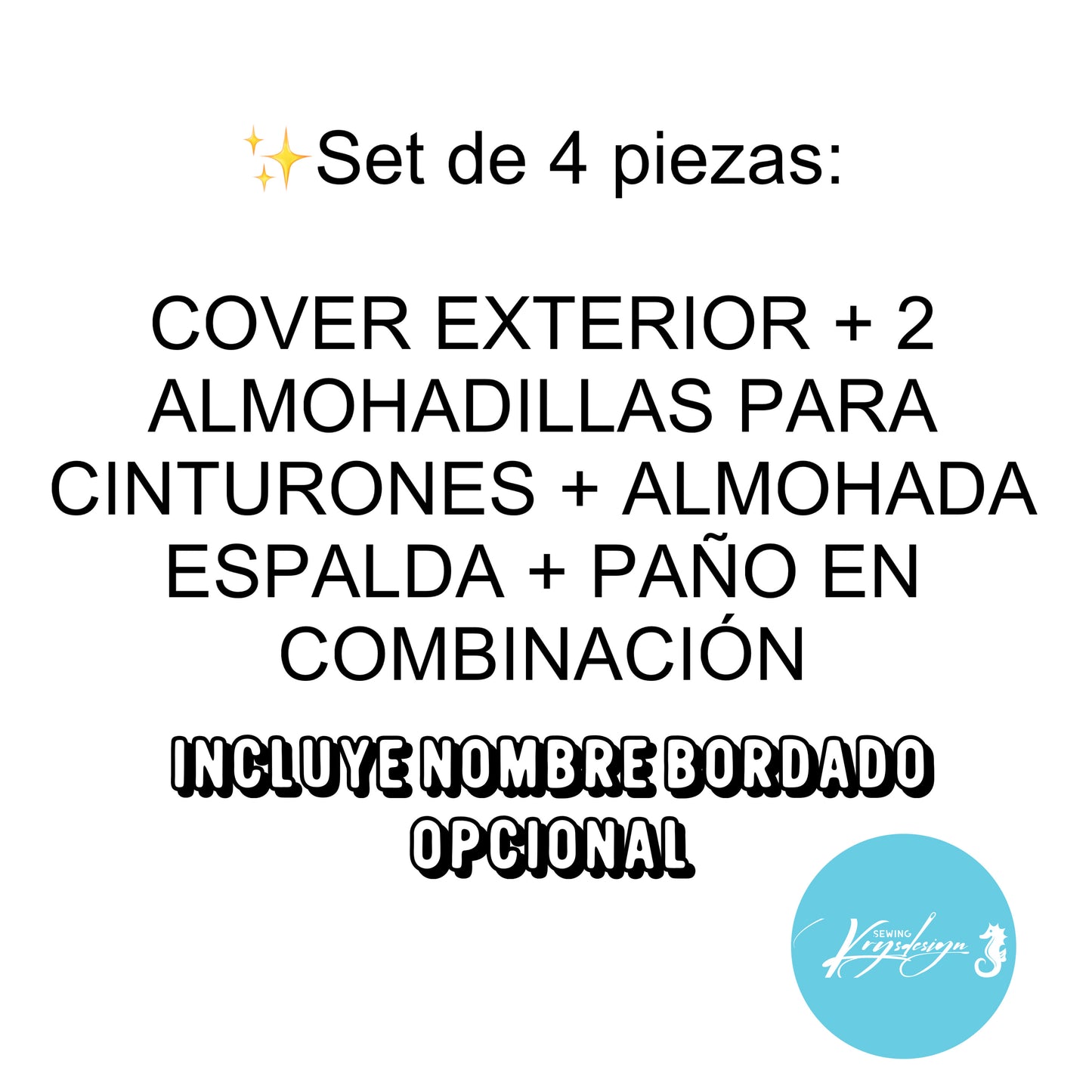 Conjuntos para car seat / por pedido PERSONALIZADOS