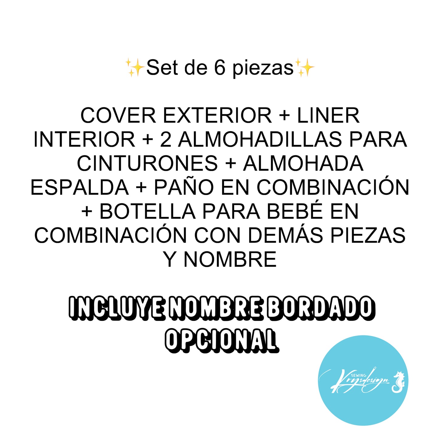 Conjuntos para car seat / por pedido PERSONALIZADOS