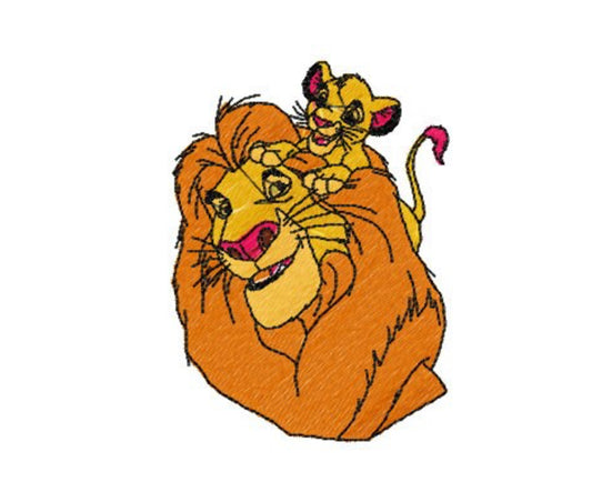 Lion king dad and baby