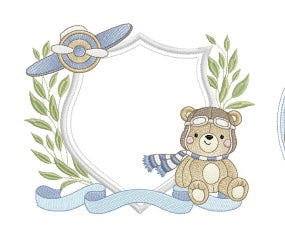 Oso con avioneta y marco
