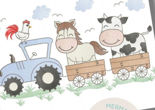 Tractor granja animales