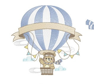 Globo aerostático y oso