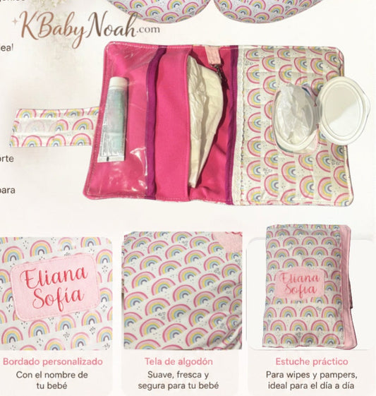 Set de Almohada de lactancia XL + estuche para wipes