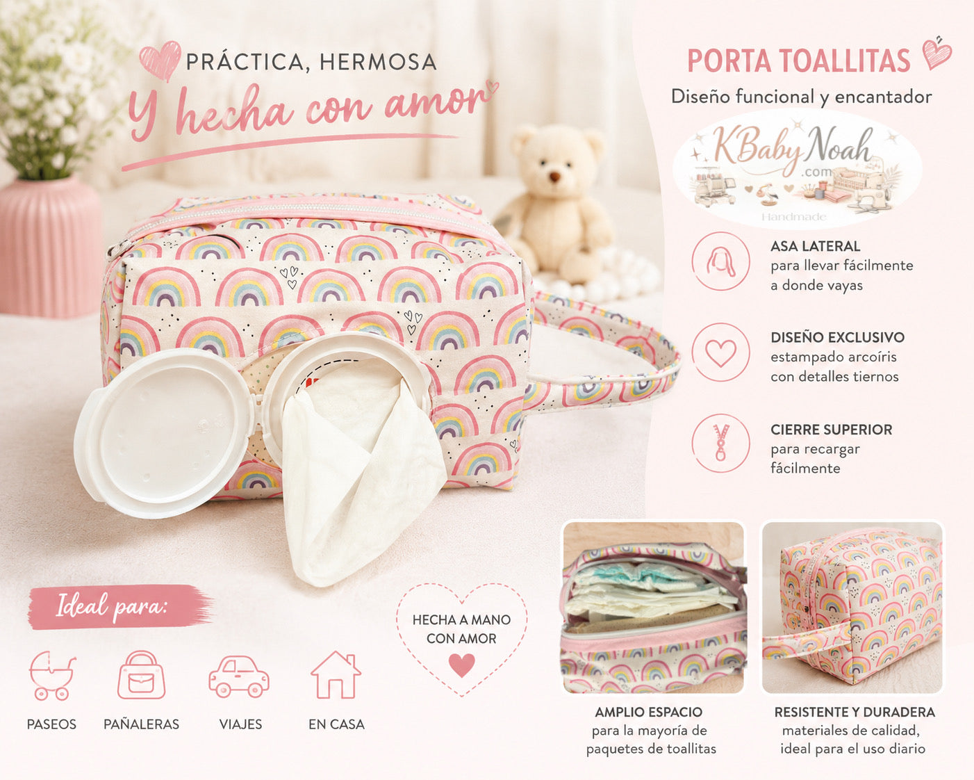 Neceser XL para Wipes con Abertura Frontal