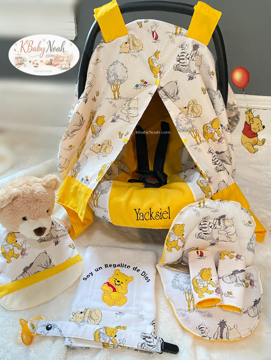 Set de Winnie the Pooh para car seat
