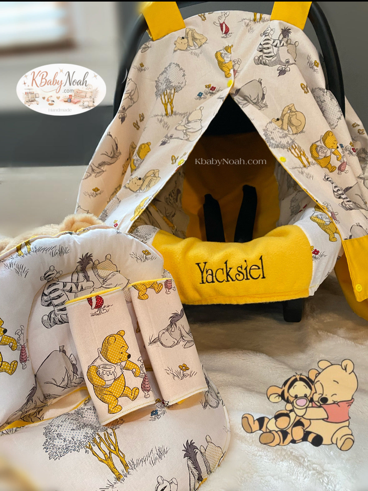 Set de Winnie the Pooh para car seat