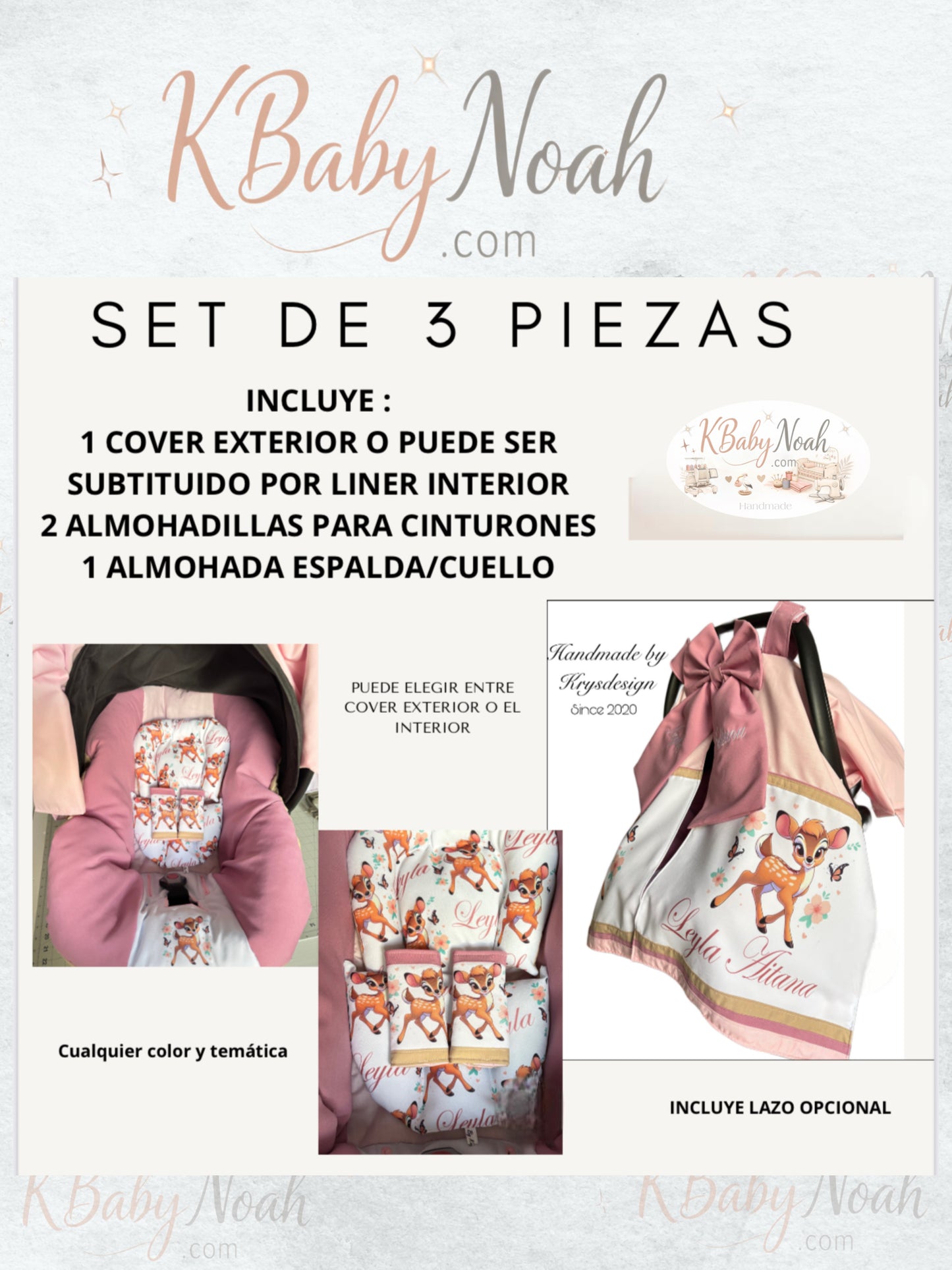 Conjuntos para car seat / por pedido PERSONALIZADOS