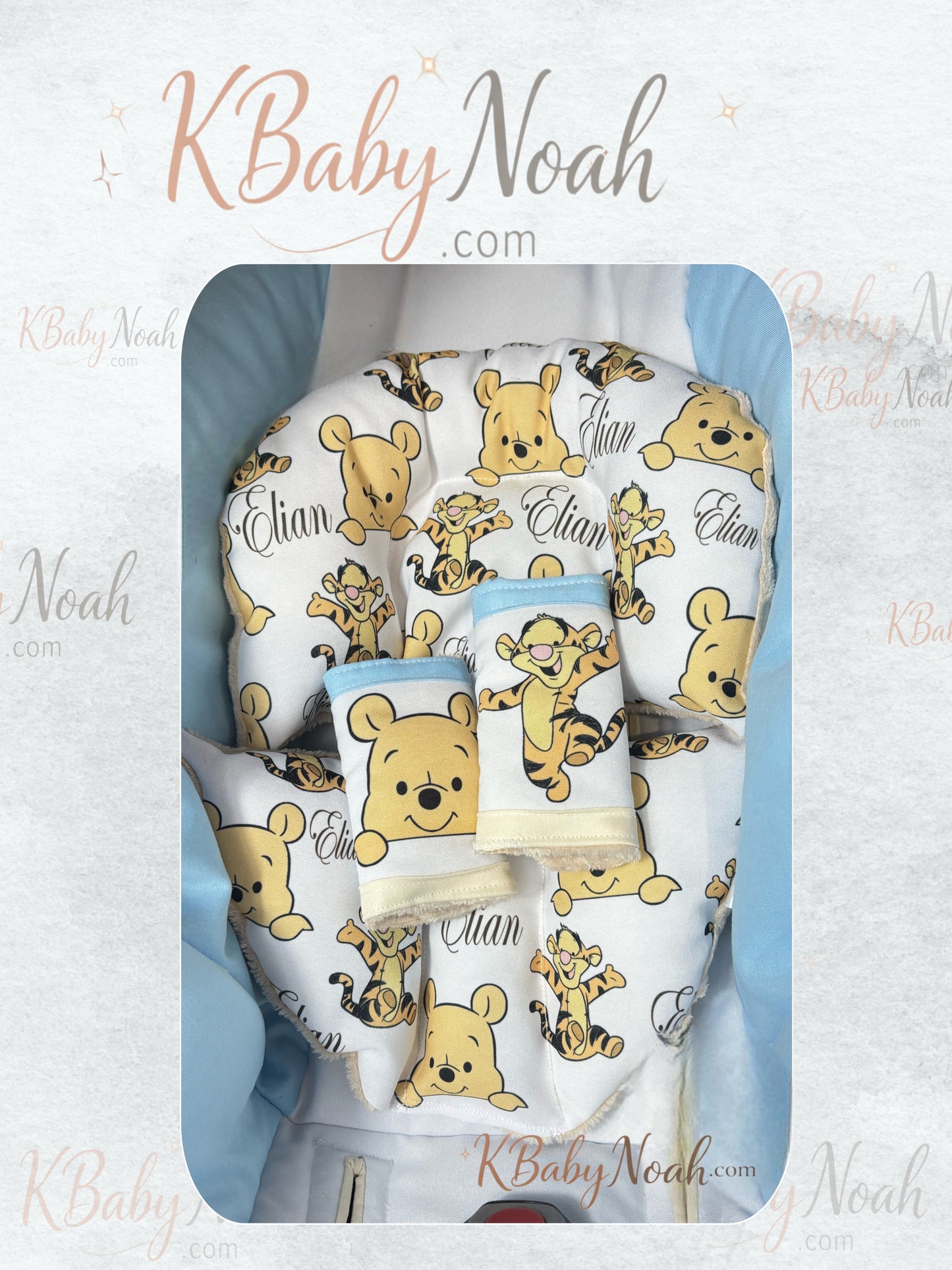 Set tierno Winnie the Pooh para car seat