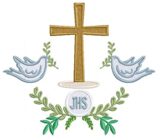 Cruz y palomas
