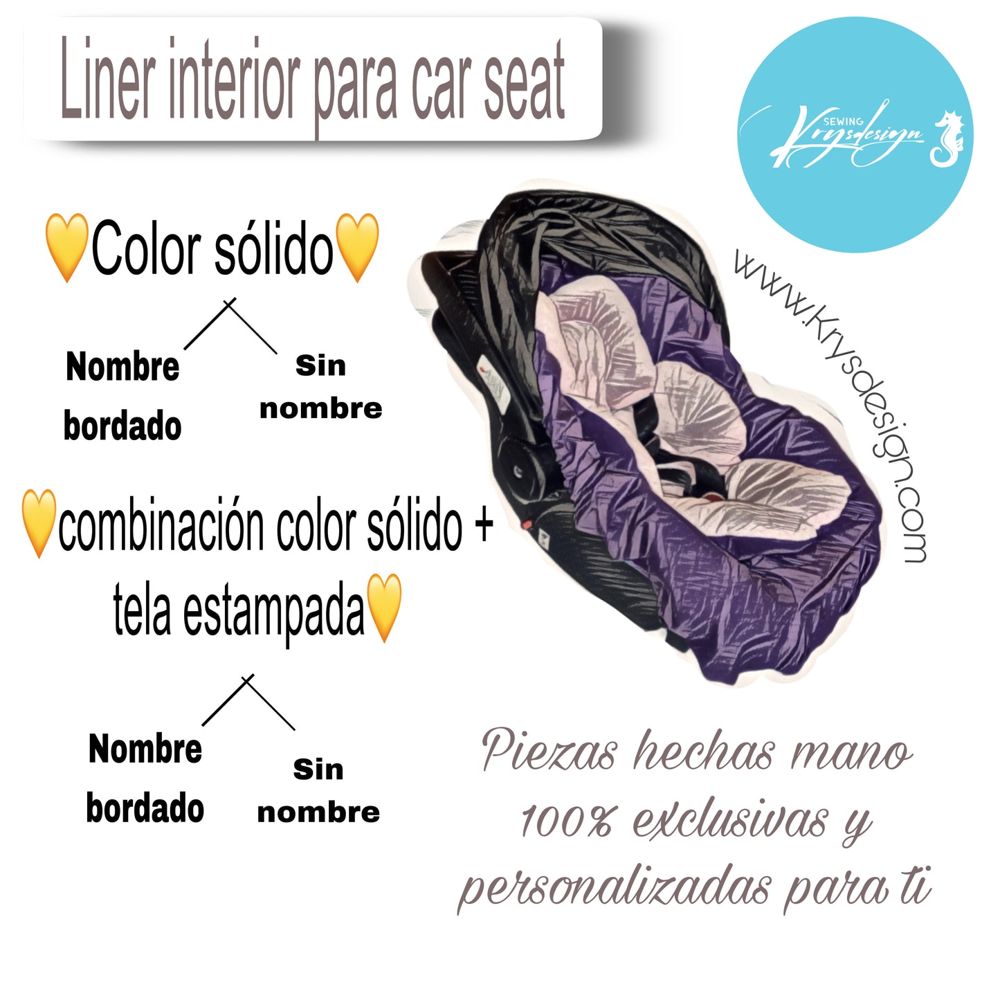 Conjuntos para car seat / por pedido PERSONALIZADOS