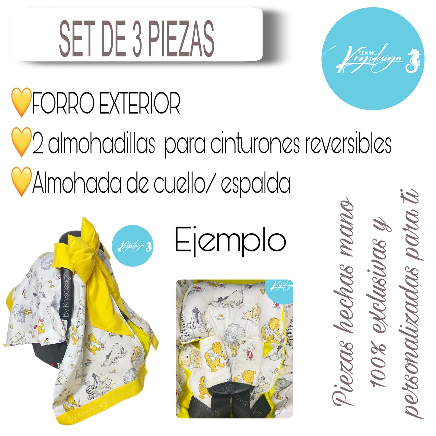 Conjuntos para car seat / por pedido PERSONALIZADOS