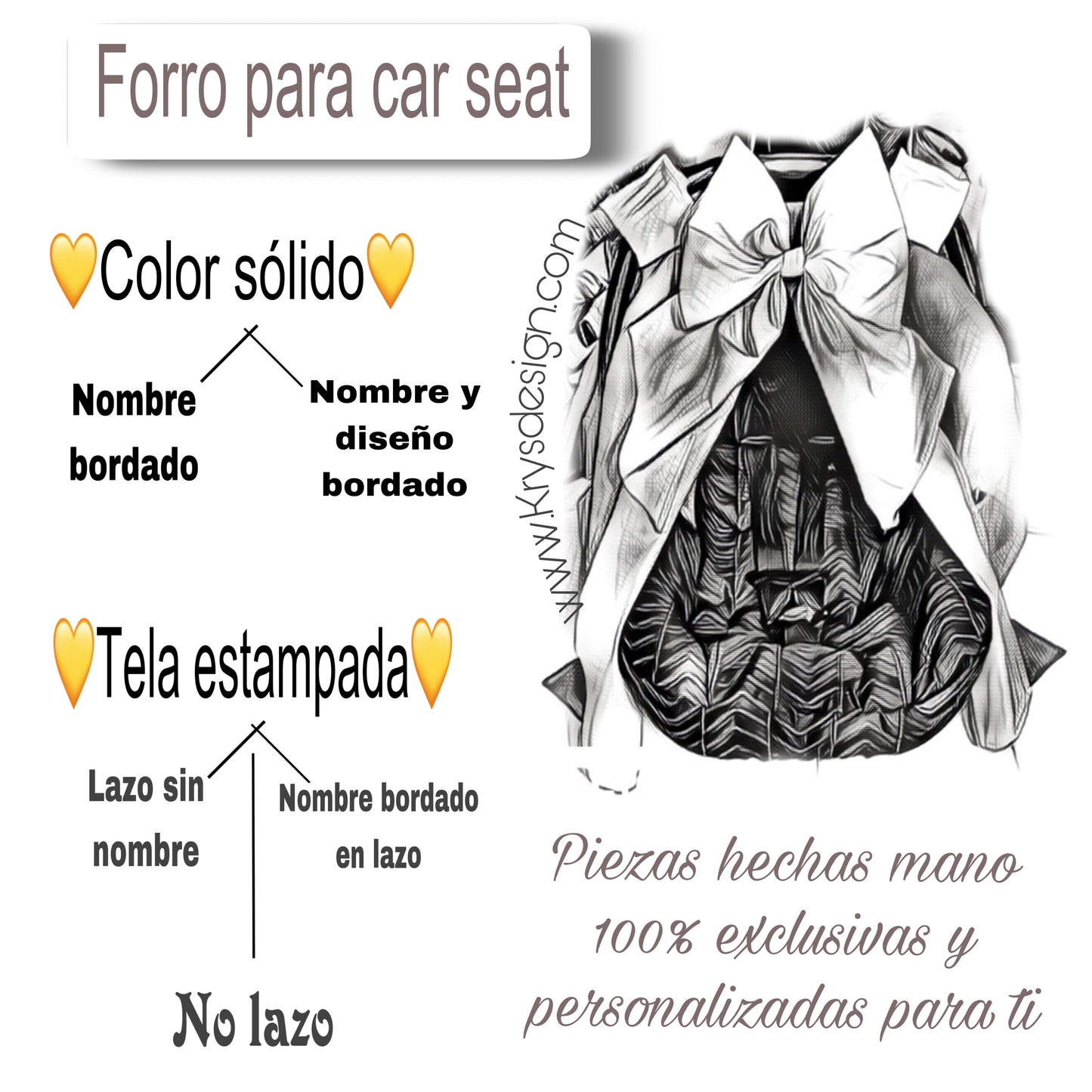 Conjuntos para car seat / por pedido PERSONALIZADOS