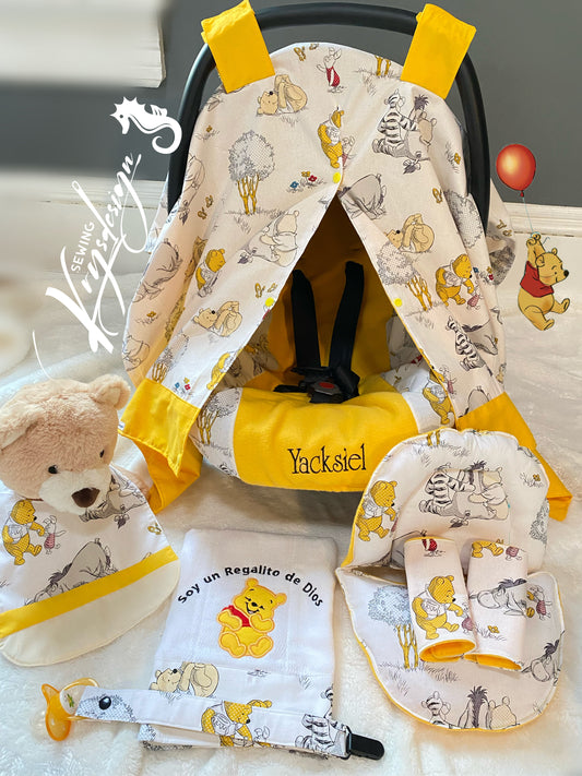 Set de Winnie the Pooh para car seat